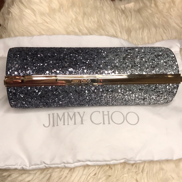 Jimmy Choo Trinket Navy/Silver Clutch - Picture 4 of 16